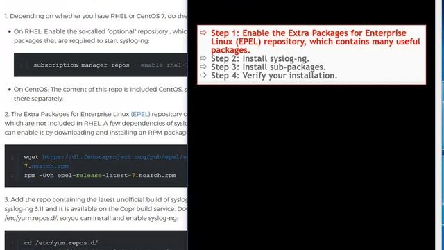 Installing syslog-ng on CentOS 7 смотреть онлайн