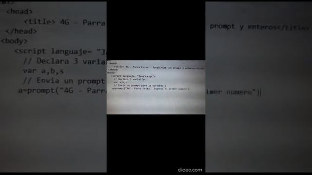 JavaScript con prompt y numeros enteros- 4 G- Parra Amezcua Erika Nikole смотреть онлайн