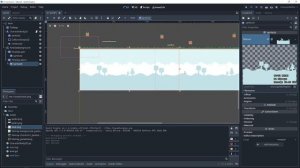 Godot туториал. Движущийся фон