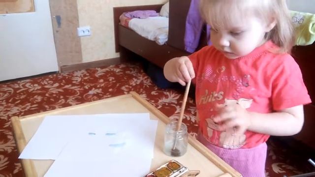 Рисуем дождик красками смотреть онлайн
