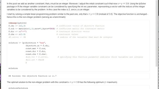 [EN 15] linear integer optimization with lpSolve in R смотреть онлайн