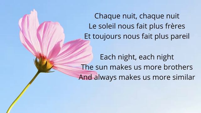 On Se Ressemble Toi Et Moi English Lyrics French Paroles ("We Resemble Each Other, You and Me") смотреть онлайн