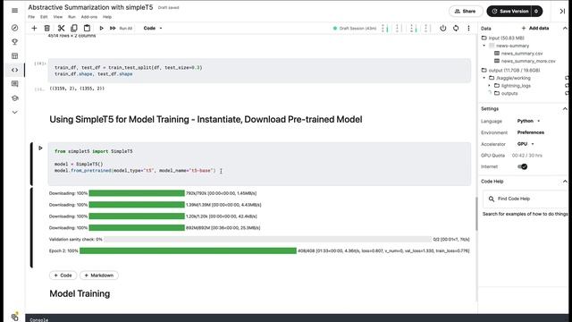 Easy Custom NLP T5 Model Training Tutorial - Abstractive Summarization Demo with SimpleT5 смотреть онлайн