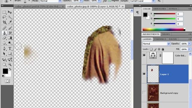 How to restore a damaged photograph in Photoshop CS4 - Part 3 смотреть онлайн