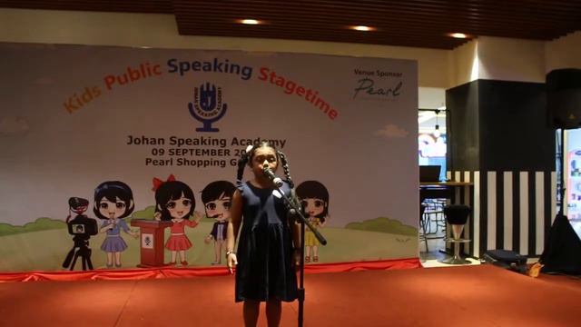 Pearl Shopping Gallery Stage Time on 090918 Kids Public Speaking by Johan Speaking Academy Samisha смотреть онлайн