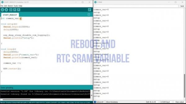 ✅How to reboot ESP32 without resetting SRAM