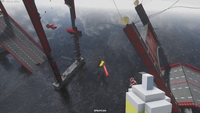 Star Ship Destroyer Crashes Into Physics Bridge | Teardown смотреть онлайн