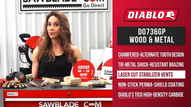 The Diablo D0736GP 7‑1/4 in. x 36 Tooth Wood & Metal Carbide Saw Blade смотреть онлайн