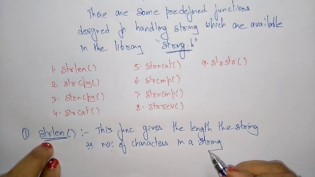 strlen in c programming | string library function | смотреть онлайн