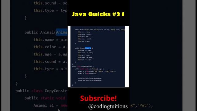 What is Copy Constructor? | Java Quicks 21 | Java Interview Questions смотреть онлайн