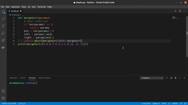 python- merge sort смотреть онлайн