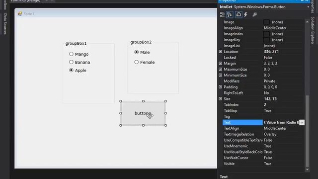 Radio Button Window Application C# Visual Studio смотреть онлайн