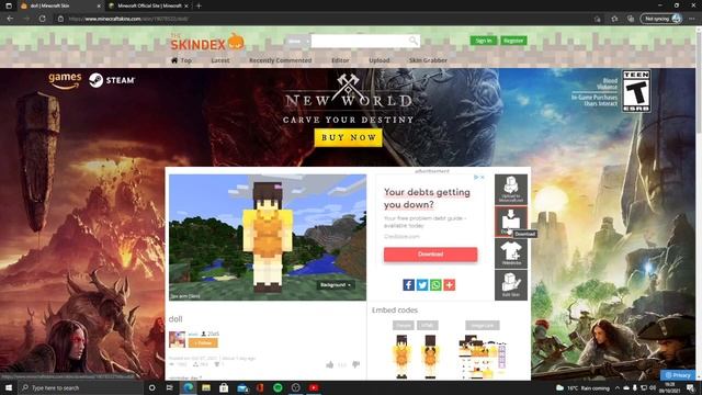 HOW TO CHANGE YOUR MINECRAFT SKIN! (any version java) смотреть онлайн
