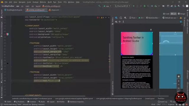 Scrolling Toolbar with SearchBar in | Android Studio | Geradient Color | смотреть онлайн