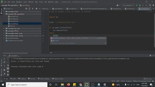How to delete a file or folder in Python? - Example 54 смотреть онлайн