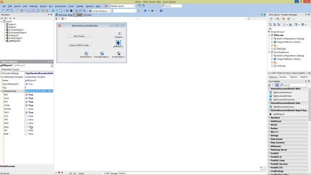 Export FastReport reports to PDF, RTF, plain text and image formats using Delphi смотреть онлайн