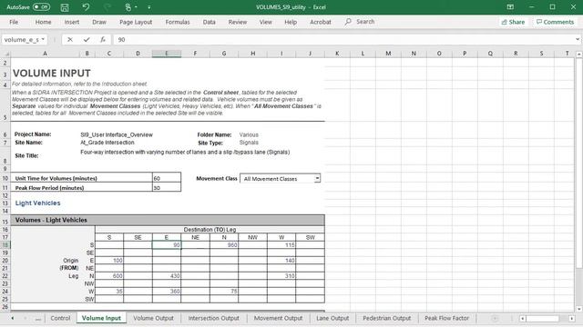 VOLUMES UTILITY / Excel application for SIDRA INTERSECTION 9 смотреть онлайн