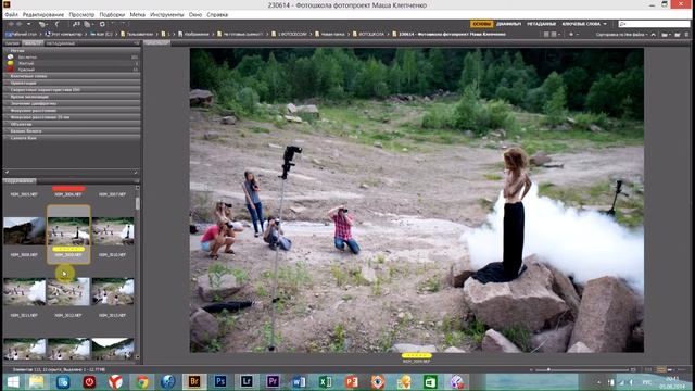 Как делать отборку фото в Adobe Bridge смотреть онлайн