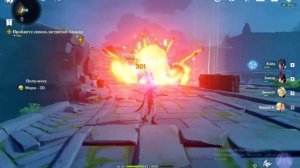 Genshin Impact Прохождение #15 Логово Ужаса Бури, Разрушаем три  печати логова Ужаса Бури.