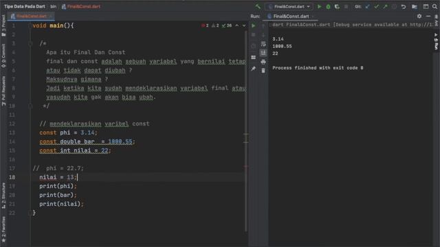 Belajar Dart Bahasa Indonesia | Tutorial Dart | Dart Indonesia - 11 - Final Dan Const Dart смотреть онлайн