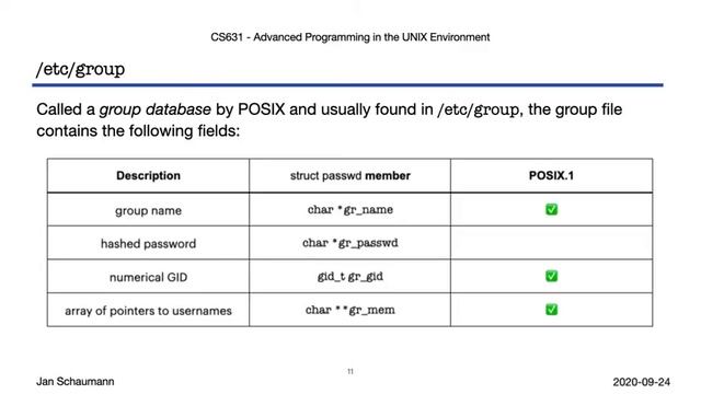 Advanced Programming in the UNIX Environment: Week 04, Segment 6 - getpwuid(2) and /etc/groups смотреть онлайн