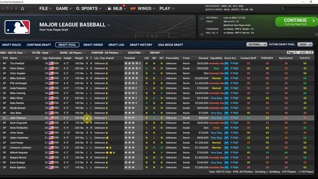 Out of the Park Baseball 24 - Baseball in Buffalo (Ep 10) - With the First Pick... смотреть онлайн