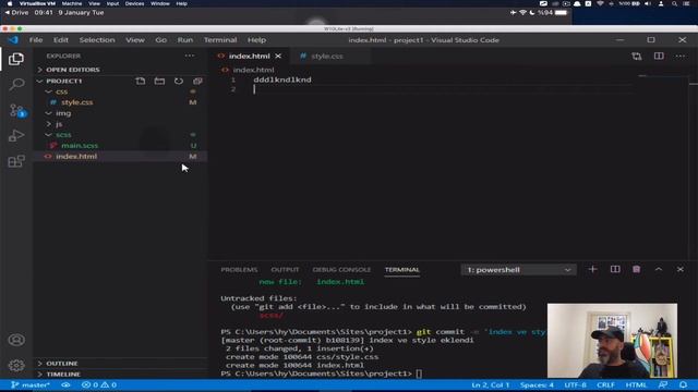 VS Code içinde Terminal Kullanarak GIT Temel Komutları #4 смотреть онлайн