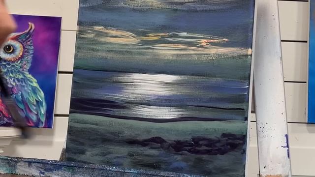 How To Paint “Heron By The Water” acrylic step by step tutorial смотреть онлайн