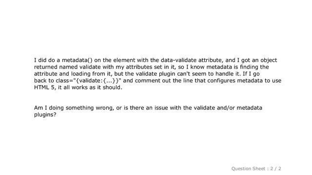 HTML : jquery.validate, jquery.metadata and html5 data смотреть онлайн