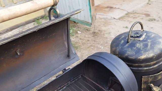 Мангал-коптильня-казан смотреть онлайн