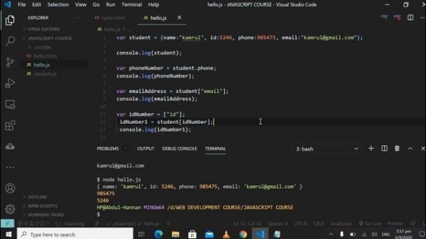 How to learn, JavaScript full basic to advance course in bangla, discussed object, (part-15).