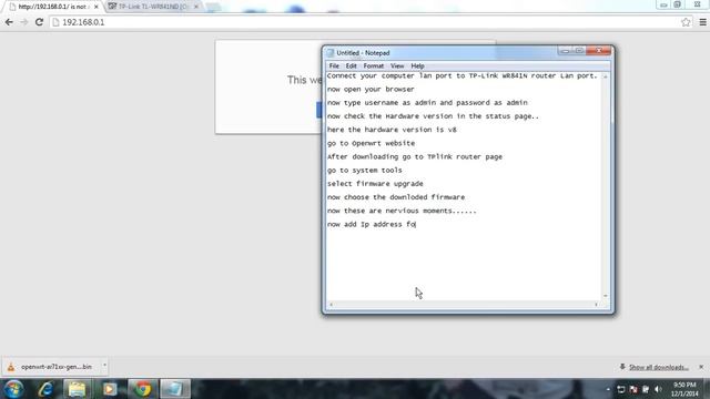 Installing OpenWrt In TPLink -WR841N Router