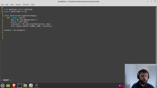 Basic strategy backtesting in python with backtrader смотреть онлайн