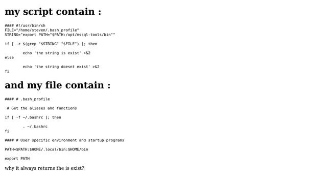 Shell Script - Check if a file contains a specific line/string смотреть онлайн