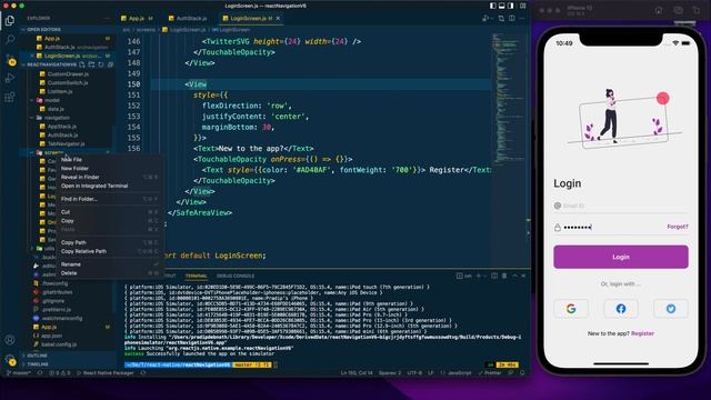 Login & Register UI Tutorial in React Native for Beginners смотреть онлайн