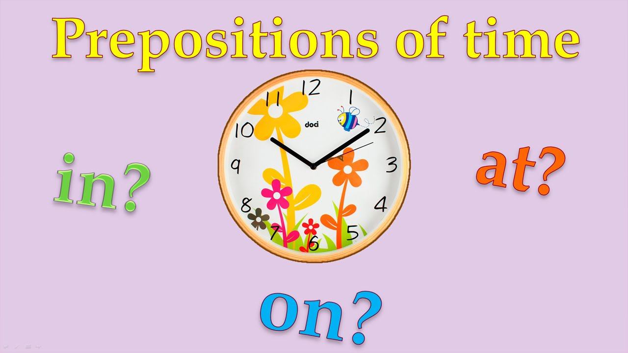 Предлоги времени в английском языке - AT, ON, IN. Prepositions of time. смотреть онлайн