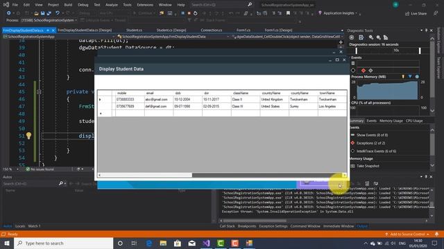 School Registration System SQL C# | Get the data from DataGridView into Student Form смотреть онлайн