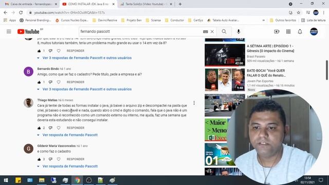 Respostas Inscritos - INSTALAR JDK Java 8 no Windows 10 смотреть онлайн