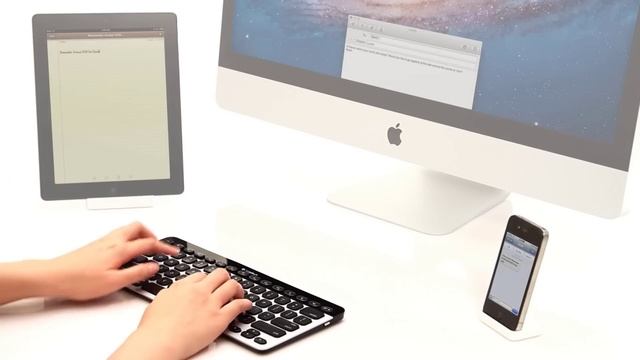 Logitech Bluetooth Easy-Switch Keyboard for Mac, iPad and iPhone смотреть онлайн