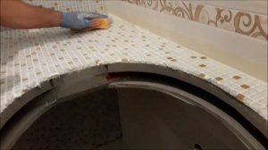 Быстрый способ затирки мозаики эпоксидной затиркой . 1 часть .