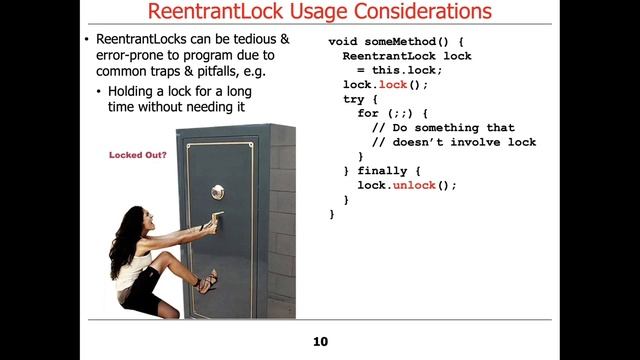 Java ReentrantLock Usage Considerations смотреть онлайн