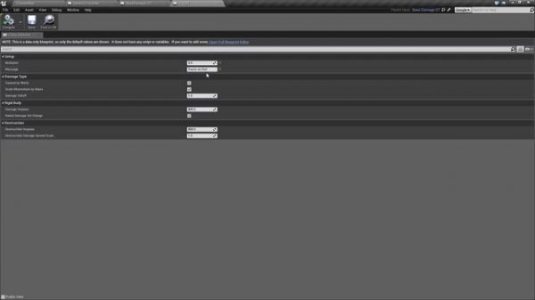 Class- DamageType in Unreal Engine 4