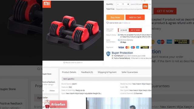 ?Xiaomi Adjustable Weight Dumbbell ?VIDEO✅You Can Buy in Online Store (RisoFan?) смотреть онлайн