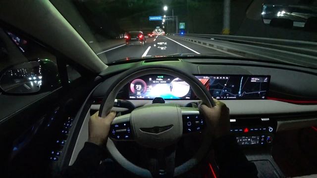 2024 Genesis G80 3.5 T-GDi AWD POV Night Drive