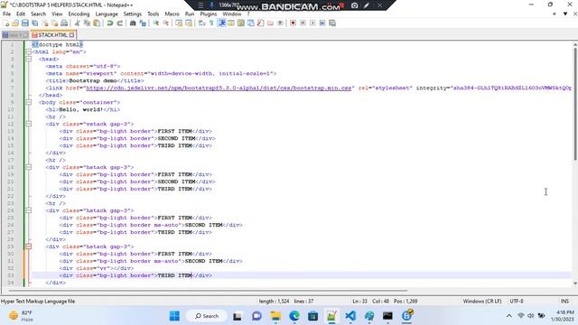 BOOTSTRAP 5 STACK смотреть онлайн