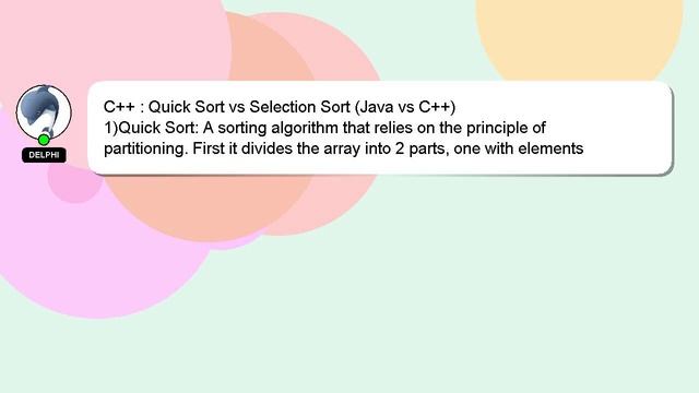 C++ : Quick Sort vs Selection Sort (Java vs C++) смотреть онлайн