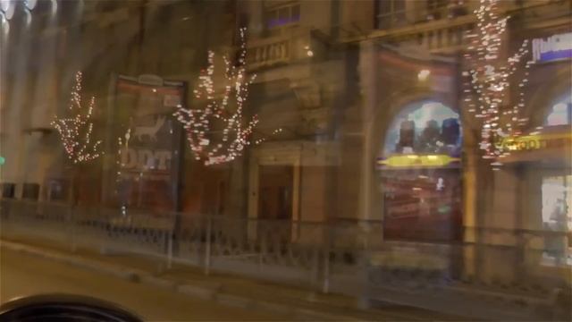 Большая Садовая из машины. Driving Rostov-on-Don at Christmas time. смотреть онлайн
