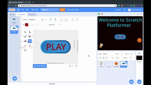 How to make a TITLE SCREEN for your game in scratch! смотреть онлайн