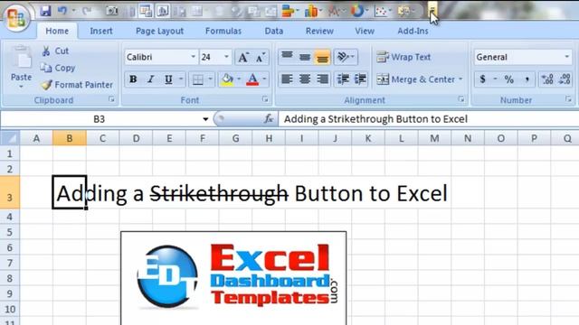 How-to Add a Strikethrough Font Button in Excel смотреть онлайн