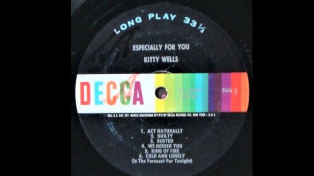 Kitty Wells "Especially for You" complete mono vinyl Lp смотреть онлайн